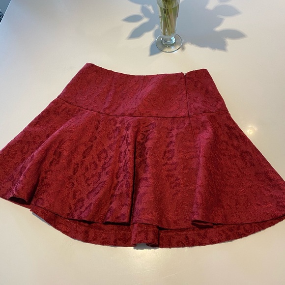 red wine A line skirt - Picture 2 of 3